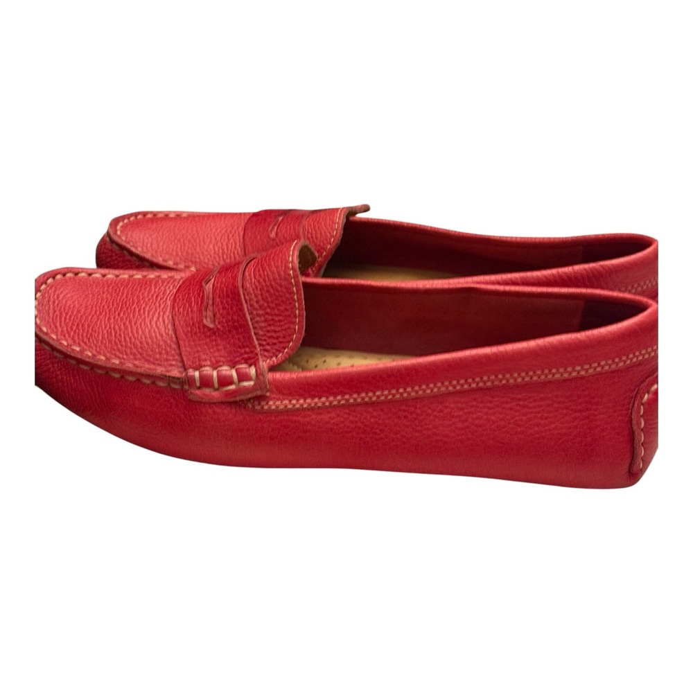 G.H. Bass Missy II Loafers Women 7.5M Red Leather Penny Driving Moc Preppy